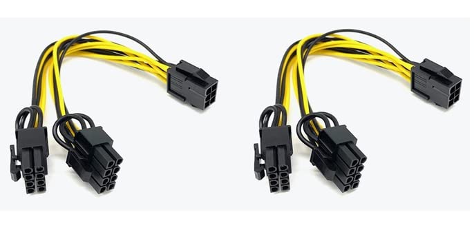 Amazon.co.jp: グラフィックボードケーブル 6ピン→6ピン+2ピン分岐 8